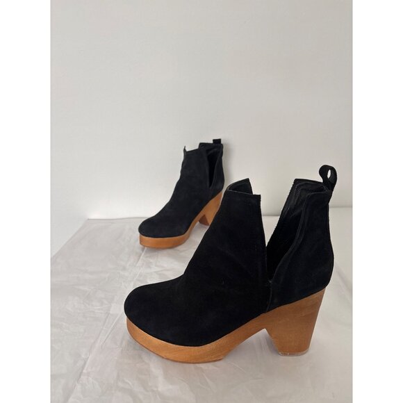 Jeffrey Campbell Shoes - Jeffrey Campbell Boots 7 Odelia Black Suede Chunky Platform Heel Ankle Boho Chic